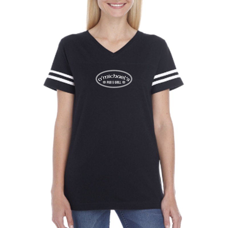 LAT Apparel 3537 Women's V-Neck Jersey Tee - 60/40 Cotton/Polyester